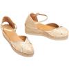 UNISA Espadrillas Donna con Fibbia, Camoscio e Pelle, Piattaforma Juta, Suola Eva Superlight