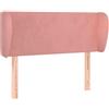 vidaXL Testiera con orecchie Rosa 103x23x78/88 cm Velluto