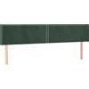 vidaXL Testiera con orecchie verde scuro 203x16x78/88 cm in velluto