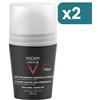 Vichy Homme Deodorante Antitraspirante Controllo Estremo 72h Roll On 2 confezioni da 50ml