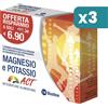 F&F Magnesio E Potassio Act Integratore 3 confezioni da 14 Bustine