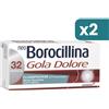 Neoborocillina Gola Dolore Senza Zucchero Gusto Menta 2 confezioni da 32 Pastiglie