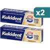 Kukident Plus Doppia Azione Crema Adesiva Dentiere 2 confezioni da 40g