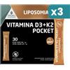 Promopharma Vitamina D3 + K2 Pocket Liposomiale Integratore Ossa E Difese 3 confezioni da 30 Stick