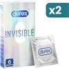 Durex Invisible 2 confezioni da 6 Profilattici