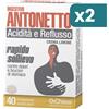 Digestivo Antonetto Acidità Riflusso Limone 2 confezioni da 40 Compresse Masticabili