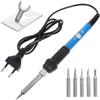 MAGICLULU Kit Saldatore Elettrico Controllo Temperatura Regolabile e Stabile Lega di Alluminio e Ferro 60w Kit Portatile per Saldatura Elettronica e Riparazioni