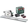 Metabo Set KT 18 LTX 66 BL sega circolare a batteria 18 V, 2 caricabatterie LiHD ASC 145 MetaBOX 340 con guida FS 160 - 691172810