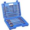 AIMLENTOOL Set di 17 punte per trapano a percussione e scalpello, con punta in carburo, punte da trapano e scalpelli per calcestruzzo, pietra, mattoni, con custodia portatile