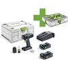 Festool T 18+3 HPC 4,0 I-Plus Accu - Organizer Edition - 577428 Nero, Verde.