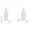 Feriuzymix Set di 2 applicatori per bottiglie di colla con punta ad ago piccolo con coperchio per fai da te e quilling