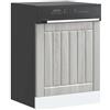 Augerlite Pannello per lavastoviglie Lucca, grigio Sonoma, in legno sonoma, 60 x 1,5 x 57 cm, frontale per armadietto da cucina e mobiletto, protegge la lavastoviglie con superficie facile da pulire e