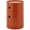 Kartell Componibili Big, Mobile Contenitore 2 Elementi, Diametro 42 cm, Arancio