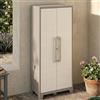 Dmora Armadio Alto Gulliver, 4 Ripiani Regolabili, da Esterno, Ideale per Balcone e Giardino, Sabbia/Beige, 80x44x182 H Cm