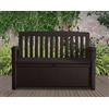 Dmora Cassapanca Outdoor Emarese 61.2x132.7x89h cm Nero Antracite Schienale Impermeabile, Chiusura Lucchetto