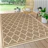JONATHAN Y SMB109A-8 Trebol Tappeto marocchino a traliccio strutturato per interni ed esterni, moderno, costiero, bohémien, facile da pulire, cortile, patio, marrone/beige, 240 cm X 300 cm