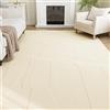 Sonive Tappeto da Cucina Motivo Geometrico, Impermeabile, Antiscivolo, Lavabile, Morbido per Interni/Esterni (Soggiorno, Camera, Cameretta) 200x290 cm Beige