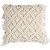 HOME DECO FACTORY, TX0039, Cuscino macramè Beige 40x40 cm - Design Elegante e Confortevole, Ideale per Il Soggiorno o la Camera da Letto, di Facile Manutenzione