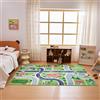 Sonive Tappeto per Bambini Tema Auto, Tappetino Antiscivolo Morbido per Camera da Letto, Soggiorno, Cameretta 120x170 cm