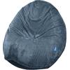 Bruni Classico Cord M in blu scuro - Grande pouf da interno con fodera interna e imbottitura, prodotto in Germania