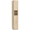 meble masztalerz Mobiletto Bagno Salvaspazio con 2 Porte Larghezza 30 cm - Mobiletto Ingresso - Pensile - Colonna Bagno da Terra Sonoma 180x30x31cm