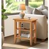 Hallowood Furniture Aston Tavolino effetto quercia con ripiani, tavolino da caffè in legno, comodino, consolle, tavolino, supporto per piante, tavoli per lampada, tavolino per piccoli spazi
