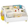NUODWELL Libreria per bambini, 3 ripiani, libreria Montessori, libreria per bambini e giocattoli, per sala giochi, camera da letto, asilo nido, aula (bianco)