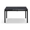 REDÒKASA Tavolo da pranzo allungabile 110x70 modello BORA in Grès Ceramico con allunga laterale 40 cm per sala da pranzo, cucina e soggiorno, design moderno (Pietra Nera)