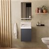 MOB-IN Lavamani Lisa + specchio L40 cm con ripiano bianco