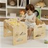 Giklux Tavolo e sedia per bambini, tavolino Montessori, ideale per pasti, apprendimento e gioco, facile da montare