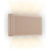 BRILONER - Lampada parete senza fili con touch, dimmerabile, luce bianco caldo, up down light con 6 lenti, applique ricaricabile, applique da interno, camera da letto, soggiorno, 17,5x9x4,5 cm, Beige