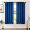 Joydeco Set di 2 tende oscuranti, lunghezza 183 cm, a isolamento termico, 2 tende oscuranti con occhielli, per camera da letto e soggiorno (larghezza 132 cm x lunghezza 183 cm, blu reale)