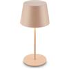 BRILONER - Lampada da tavolo senza fili, touch dimmer continuo, luce bianco caldo, ip44, cavo usb-c, batteria sostituibile, lampada da scrivania senza fili, comodino, 9,5 x 20,5 cm, Beige