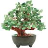 Colorsheng 7 Inch Quartz Crystal Money Tree Bonsai Feng Shui Gem Decoration for Wealth and Luck (Green)