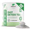 Nature's Finest Day Detox Tea, Tisana Istantanea in Polvere 120g - Cardo Mariano, Carciofo, Vitamina C (282% NRV) - Antiossidante - Gusto Tropicale - 24 Porzioni - Senza Glutine