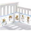 Sunshine smile Paracolpi Lettino,Paracolpi Neonato per Lettino,Traspirante Baby Protezione Angoli Letto,Paracolpi per Lettino,Paraurti Cot Morbida e Traspirante,Neonato Paraurti 4 Lati per Bambino Ragazzo Ragazza