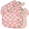 Tiny Twinkle Bavaglini impermeabili per neonati confezione da 3 - anti-macchia e lavabili - perfetti per pappa viaggio e uso quotidiano - senza PFAS PVC BPA e ftalati (Fantasia quadri bambina)