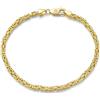 Mesnt Braccialetti Donna Argento, Bracciale Liscio a Catena bizantina in 925 Argento per Donna, Lunghezza 16.5/18/19/20/21.5/23cm