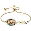 Kiddo Sky Bracciale Commemorativo Animali Personalizzato, Foto e Nome, Regolabile con Pietra Portafortuna, Regalo per Perdita Cane/Gatto (Oro, Osso)