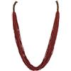 BOCAR Collana Statement Lunga Multistrato Artigianale con Perline in Acrilico e Legno, Stile Bohemiano per Donna, Con Scatola Regalo (NK-10407=wine )