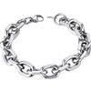 ChainsHouse - Bracciale da donna/uomo, in acciaio inossidabile, 19 cm/21 cm, catena di ancora/fagiolo di caffè, larghezza e colore selezionabili, con confezione regalo, Acciaio inossidabile
