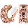Traveller Orecchini a clip - cristalli - diversi colori, 16x8 mm, Cristallo