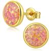Jiamiaoi Orecchini Uomo Donna Orecchini Opale Brillanti 925 Argento Sterlina, 18K Oro Bianco Placcata