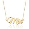 UMAGICBOX Collana con Nome Personalizzato Esquisito | 14 Stili di Carattere a Scelta | Ciondolo in Acciaio Inox Placcato Oro 18K & Argento Sterling Personalizzabile | Idea Regalo Originale per Donna