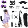 Qoosea BDSM Kit Bondage 15 Pezzi, Qoosea SM Giocattoli Sessuali Erotici Sex Toys con Manette Vibrante, Accessori BDSM Set Bondagerie Costrizione Kit Bondange per Coppie Donna Principianti (Rosso)