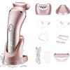 Hatteker Rasoio Elettrico 3-in-1 Adatto per Faccia Braccia Mente Gambe Armpits Portatile Senza Fili Bikini Elettrico IPX7 Ricarica USB Dry e Wet Dual-Use