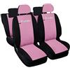 Auto Accessori Lupex - Coprisedili Auto Compatibili per Panda Seconda 169 e Terza 319 serie, Rosa Nero, Made In Italy, fodere protezione sedili anteriori e posteriori, interi, poliestere