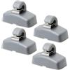 ZenHuaXinTon 4 pezzi parasole auto clip supporto con gancio grigio pezzi di ricambio compatibile con VW Polo VW Caddy Touran Amarok Golf Mk4 Sharan Passat Transporter T5 Seat Ibiza Leon Skoda Fabia Octavia Superb