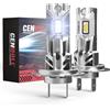 Cenmoll Lampadine Led H7, 400% più luminoso 80W 16000LM 6000K bianco freddo Nessun adattatore richiesto 1:1 Design Lampadine H7 Led Canbus Error Free Kit di sostituzione alogena, confezione da 2