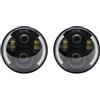 SQIFBA Faretti Moto Led Proiettore Faro A LED 5.75 Pollici 2 Pezzi Per Triumph Per Rocket III 3 Per Speed Triple Per Street Triple Per Da 3/4 Per Iron 883 Fanale Anteriore Faro(Black B)